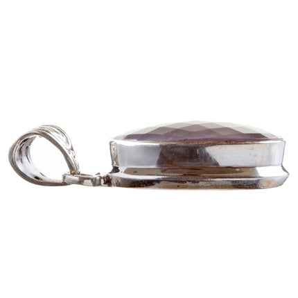 925 Sterling Silver Natural Gemstones Pink Amethyst Pendant FJSVP2075 - Accessoriesforever