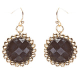 Cross Jewelry Traditional Design Beaded Necklace & Earrings Set JN245 Black