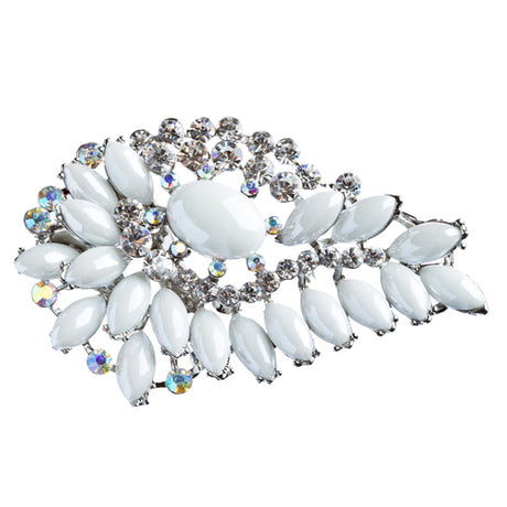 Bridal Wedding Jewelry Crystal Rhinestone Gorgeous Brooch Pin BH175 Silver
