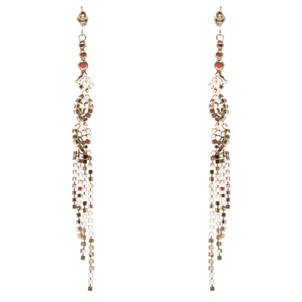 Bridal Wedding Jewelry Crystal Rhinestone Unique Long Drop Dangle Earrings E947G - Accessoriesforever