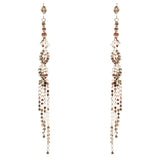 Bridal Wedding Jewelry Crystal Rhinestone Unique Long Drop Dangle Earrings E947G