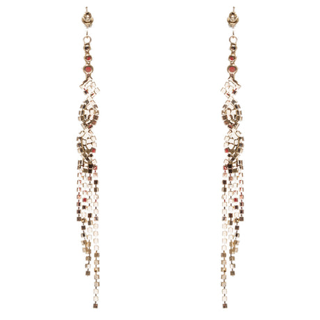 Bridal Wedding Jewelry Crystal Rhinestone Unique Long Drop Dangle Earrings E947G