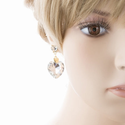 Bridal Wedding Jewelry Crystal Rhinestone Gorgeous Dangle Drop Design E790 Gold - Accessoriesforever