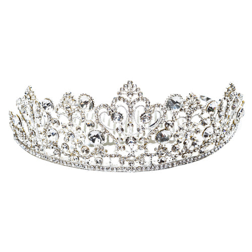 Bridal Wedding Jewelry Crystal Rhinestone Exquisite Crown Tiara H173 Silver