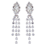 Bridal Wedding Jewelry Crystal Rhinestone Stunning Necklace Set J720 Silver