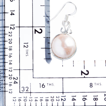 925 Sterling Silver Natural Gemstones Pearl Dangle Earrings FJSVE2116 - Accessoriesforever