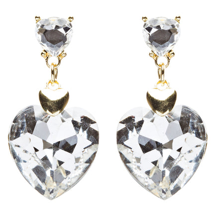 Bridal Wedding Jewelry Crystal Rhinestone Gorgeous Dangle Drop Design E790 Gold - Accessoriesforever