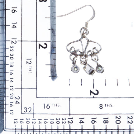925 Sterling Silver Gemstones Natural Peridot Dangle Earrings FJSE2176 - Accessoriesforever