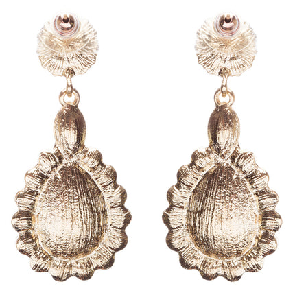 Beautiful Glamorous Bridal Crystal Rhinestone Teardrop Dangle Earrings Gold - Accessoriesforever