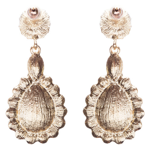 Beautiful Glamorous Bridal Crystal Rhinestone Teardrop Dangle Earrings Gold