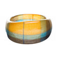 Fashion Trendy Stylish Plaid Pattern Design Bangle Bracelet Blue Yellow