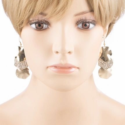 Natural Circle Trio Drop Crystal Fashion Earring Gold - Accessoriesforever