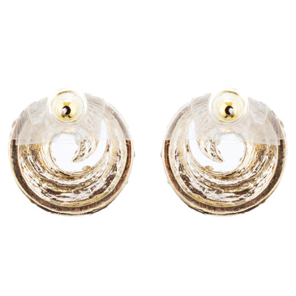 Bridal Wedding Jewelry Crystal Rhinestone Simple Classy Earrings E979 Gold - Accessoriesforever