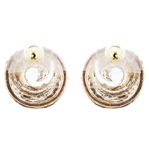 Bridal Wedding Jewelry Crystal Rhinestone Simple Classy Earrings E979 Gold - Accessoriesforever