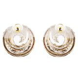 Bridal Wedding Jewelry Crystal Rhinestone Simple Classy Earrings E979 Gold