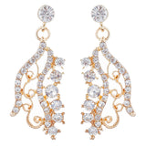 Bridal Wedding Jewelry Set Crystal Rhinestones Stunning Bib Necklace Gold