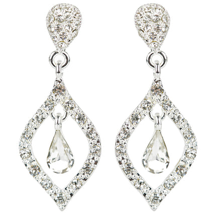 Bridal Wedding Prom Jewelry Classic Sparkling Crystal Rhinestone Earrings E1193