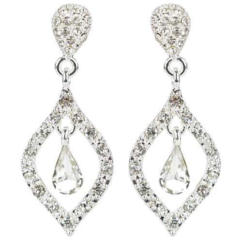 Bridal Wedding Prom Jewelry Classic Sparkling Crystal Rhinestone Earrings E1193