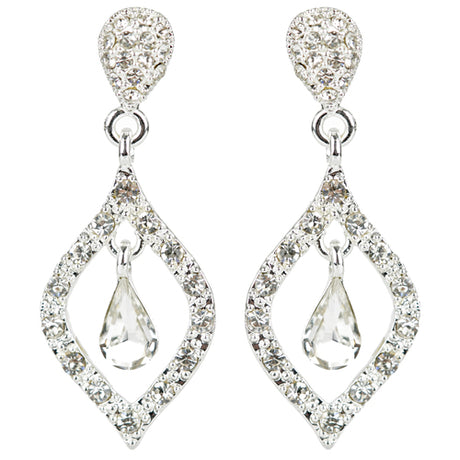 Bridal Wedding Prom Jewelry Classic Sparkling Crystal Rhinestone Earrings E1193