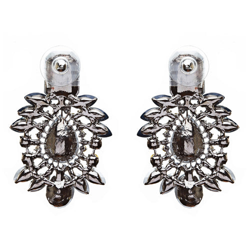 Bridal Wedding Jewelry Crystal Rhinestone Fascinating Rectangular Earrings E727B - Accessoriesforever