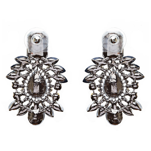 Bridal Wedding Jewelry Crystal Rhinestone Fascinating Rectangular Earrings E727B
