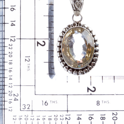 925 Sterling Silver Natural Gemstones Quartz Pendant FJSVP2039 - Accessoriesforever