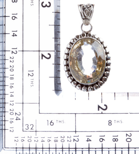 925 Sterling Silver Natural Gemstones Quartz Pendant FJSVP2039 - Accessoriesforever