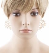 Bridal Wedding Jewelry Prom Pearl Adorable Fashion Earrings E953 Gold