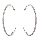Exquisite Sparkle Crystal Rhinestone Hoop Design Fashion Earrings E689