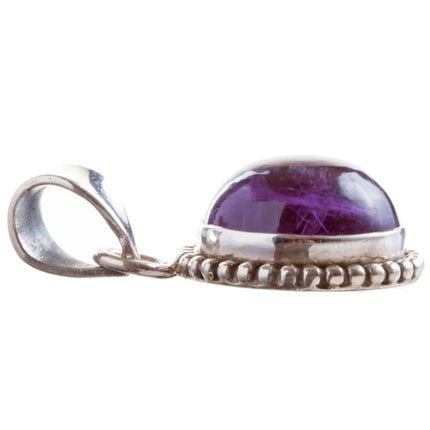 925 Sterling Silver Natural Gemstones Amethyst Pendant FJSVP2096 - Accessoriesforever