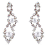 Bridal Wedding Jewelry Set Elegant Pearl & Rhinestone