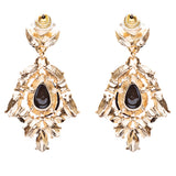 Modern Fashion Crystal Rhinestone Stylish Dangle Earrings E707 Black