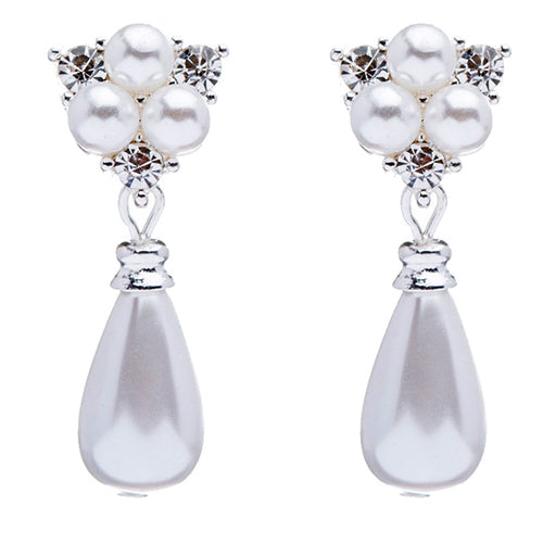 Bridal Wedding Jewelry Set Crystal Pearl Beautiful Elegant Necklace - Accessoriesforever