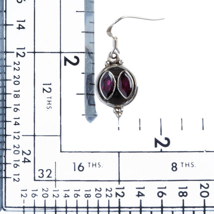 925 Sterling Silver Gemstones Natural Amethyst Dangle Earrings FJSE2164 - Accessoriesforever