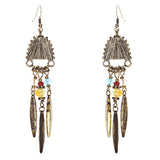 Tribal Fashion Fascinating Long Drop Glass Beads Dangle Earrings E824 Multi