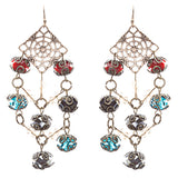 Bold Fashion Extraordinary Beaded Charms Design Dangle Earrings E853 Multi