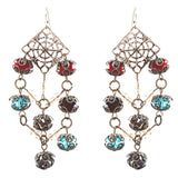 Bold Fashion Extraordinary Beaded Charms Design Dangle Earrings E853 Multi