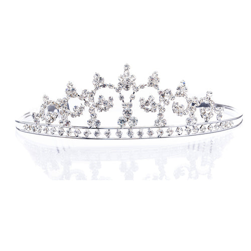 Bridal Wedding Jewelry Crystal Rhinestone Flowers Dazzling Hair Headband Tiara - Accessoriesforever