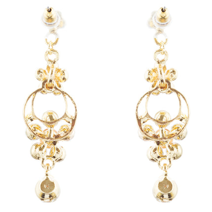 Bridal Wedding Jewelry Prom Beautiful Dressy Dangle Fashion Earrings E971 Gold - Accessoriesforever