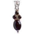 925 Sterling Silver Natural Gemstones Onyx Pendant FJSVP2070